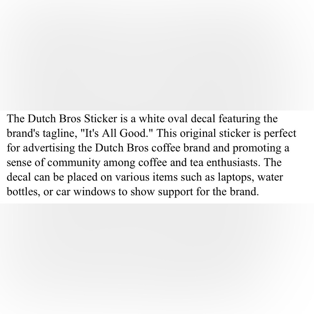 Dutch Bros Vintage White Sticker Trio - Picture 3 of 3